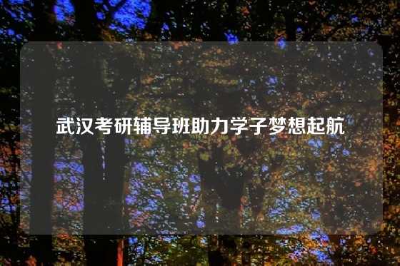 武汉考研辅导班助力学子梦想起航
