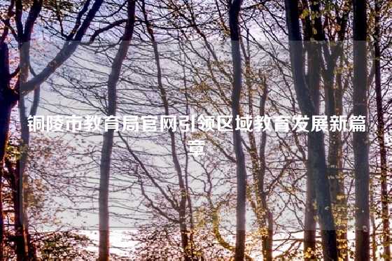 铜陵市教育局官网引领区域教育发展新篇章